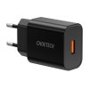 Choetech 18 W-os USB-A hálózati adapter (fekete)