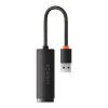 Baseus Lite sorozatú USB-RJ45 hálózati adapter, 100 Mbps (fekete)