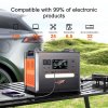 SolarPlay Q2402M Portable Power Station, 2304Wh 2500W LiFePO4 Battery, 1100W Input Power, 12 Output, Full Charge in 1.5H