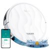 Tesvor M2 Robot Vacuum Cleaner with Mop Function, 6000Pa Suction, Gyroscope Navigation, 600ml Dustbin, 150Mins Runtime, 120sqm Max Vacuuming Area, App Control / Remote Control - White