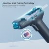 Tilswall W102 4V Motor Driven Hot Glue Gun, 15s Fast Preheating, LED Light, Type-C Rechargeable, 40-60min Run Time