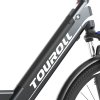 Touroll J1 ST 27.5 inch Trekking Bike with 250W Motor, 36V 15.6Ah Battery, Max 100km Range, 1.8" LCD Display Shimano 7-Speed Disc Brake - Black