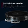 Ultenic TS1 Robot Vacuum Cleaner with Self Emptying Station, Dual-Spin Mopping, 3000Pa Suction, 3L Dust Bag, Carpet Boost, App/Voice Control