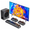 Hiwill A51 5.1 Channel Soundbar Subwoofer Speaker Kit, 380W Peak Power, Adjustable Treble & Bass