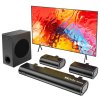 Hiwill A51 5.1 Channel Soundbar Subwoofer Speaker Kit, 380W Peak Power, Adjustable Treble & Bass