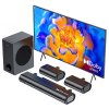 Hiwill A51 5.1 Channel Soundbar Subwoofer Speaker Kit, 380W Peak Power, Adjustable Treble & Bass