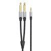 160949 1 audio kabel mini jack 3 5 mm na 2x jack 6 35 mm samec vention barhl 10 m