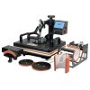 SHUOHAO SH06 6 in 1 Heat Press Machine, 11.4*15in, for Cap/Bag/Mouse Pad/Phone Case/Pillows/Mug/Plate/Coaster/T-shirts