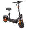 TWOFISH V5 MAX Electric Scooter with Seat, 800W Motor, 48V 18Ah Battery, Front 11 inch & Rear 10 inch Tires, 45km/h Max Speed, 45km Range, Front & Rear Disc Brake, Front & Rear Dual Suspension, LCD Display