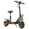 TWOFISH V5 MAX Electric Scooter with Seat, 800W Motor, 48V 18Ah Battery, Front 11 inch & Rear 10 inch Tires, 45km/h Max Speed, 45km Range, Front & Rear Disc Brake, Front & Rear Dual Suspension, LCD Display