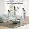 MOOSOO S6 Cordless Stick Vacuum Cleaner, 18kPa Strong Suction, 40min Runtime, 1L Dust Cup, Type-C Charging, 5-Stage HEPA Filtration