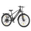 Touroll J1 27.5 inch Trekking Bike with 250W Motor, 36V 15.6Ah Battery, Max 100km Range, 1.8" LCD Display Shimano 7-Speed Disc Brake - Black