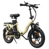 ESKUTE D100 Folding Electric Bike, 250W Motor, 36V 13Ah Battery, 25km/h Max Speed, 100km Range, 16 inch Tires, Mechanical Disc Brakes, LCD Display - Off-white