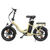 ESKUTE D100 Folding Electric Bike, 250W Motor, 36V 13Ah Battery, 25km/h Max Speed, 100km Range, 16 inch Tires, Mechanical Disc Brakes, LCD Display - Off-white