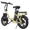 ESKUTE D100 Folding Electric Bike, 250W Motor, 36V 13Ah Battery, 25km/h Max Speed, 100km Range, 16 inch Tires, Mechanical Disc Brakes, LCD Display - Off-white