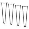 Nábytkové hairpin nožičky 406.4 mm, nosnosť 226.8 kg, 4 ks, kovové