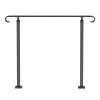 Zábradlie na schody, nastaviteľné 2-3 stupne čierne, s montážnou sadou