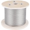 Oceľové lano 500ft, priemer 5/32 inch, 1x19, pevnosť 3300 lbs