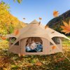 Plátený zvonový stan 4 sezóny 5 m/16.4 ft, 8 osôb, otvor na komín