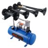 Sada 4 vzduchových trúb 150 dB 12V kompresor 120 psi 6 L nádrž