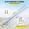 Sada pružinového drôtu a zámkového kanála 6.56ft, 50 ks, pe pre fólie