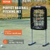Sieť na baseball 9 otvorov 21"×29" nastaviteľná výška zóna 4 kolíky
