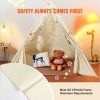 Detský stan teepee pre 1–5 rokov s podložkou, guľôčkami, béžový