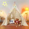 Detský stan teepee pre 1–5 rokov s podložkou, guľôčkami, béžový