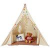Detský stan teepee pre 1–5 rokov s podložkou, guľôčkami, béžový