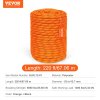 Lezecké lano pre arboristov polyester 1/2"/1.3 cm × 67.1 m 48-pramenné