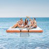 Nafukovacia plávajúca plošina 6×5ft, protišmyk, prenosný vak, rebrík