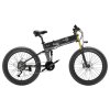 Bezior X-PLUS Electric Bike 1500W Motor 48V 17.5Ah Battery 26*4.0 Inch Fat Tire Mountain Bike 40Km/h Max Speed 200kg Load 130KM Range LCD Display IP54 Wateroroof - Black