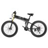 Bezior X-PLUS Electric Bike 1500W Motor 48V 17.5Ah Battery 26*4.0 Inch Fat Tire Mountain Bike 40Km/h Max Speed 200kg Load 130KM Range LCD Display IP54 Wateroroof - Black