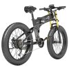 Bezior X-PLUS Electric Bike 1500W Motor 48V 17.5Ah Battery 26*4.0 Inch Fat Tire Mountain Bike 40Km/h Max Speed 200kg Load 130KM Range LCD Display IP54 Wateroroof - Black