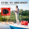 Palivová nádrž pre čln 3.17-gallon/12-l s hadicou 9.8ft, ukazovateľom