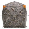 Poľovný úkryt 270° priehľadný, 3 okná s sieťovinou pre 1–2 osoby