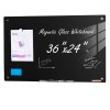 Sklenená magnetická tabuľa 36×24" na stenu s gumou a 2 fixkami