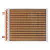 Výmenník voda–vzduch 18"×20" 3-rad 3/8" medené porty 242 rebier