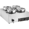 Elektrický bain-marie na polievy 4×7.4QT nerez, 1500W, 86~185°F