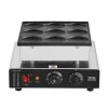 Elektrický gril na poffertjes 9 jamiek ø76 mm, 850 W, nerez, regulácia