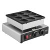 Elektrický gril na poffertjes 9 jamiek ø76 mm, 850 W, nerez, regulácia