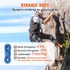 Lezecké dynamické lano 10.2mm 70M, 25KN, s oceľovými karabínami