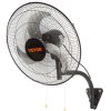 Nástenný ventilátor 19 inch, 4650 cfm, 3 rýchlosti, čierny pre dielne