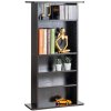 Skriňa na médiá 5-poschodová na 240 CD, nastaviteľné police, espresso