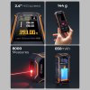 CIGMAN CD-60R 393Ft/120M Bilateral Red Laser Measure, LCD Display, with 6 Units Ft/in/M, Angle Sensor, Multiple Measure Mode, Magnetic Back