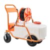 Záhradný postrekovač na kolesách, 60 l, 0–90 PSI, 8 trysiek, 2 tyče