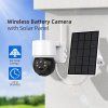 Hiseeu WTD512 1080P WiFi Camera with Solar Panel, 5X Zoom, PIR Motion Detection, 2-way Audio Video