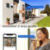 Hiseeu WTD512 1080P WiFi Camera with Solar Panel, 5X Zoom, PIR Motion Detection, 2-way Audio Video