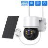 Hiseeu WTD512 1080P WiFi Camera with Solar Panel, 5X Zoom, PIR Motion Detection, 2-way Audio Video