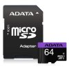 Pamäťová karta Adata Premier MicroSDHC 64GB Class10 UHS I + adaptér (1)